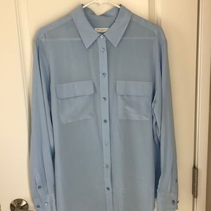 Equipment blue blouse only worn once!!